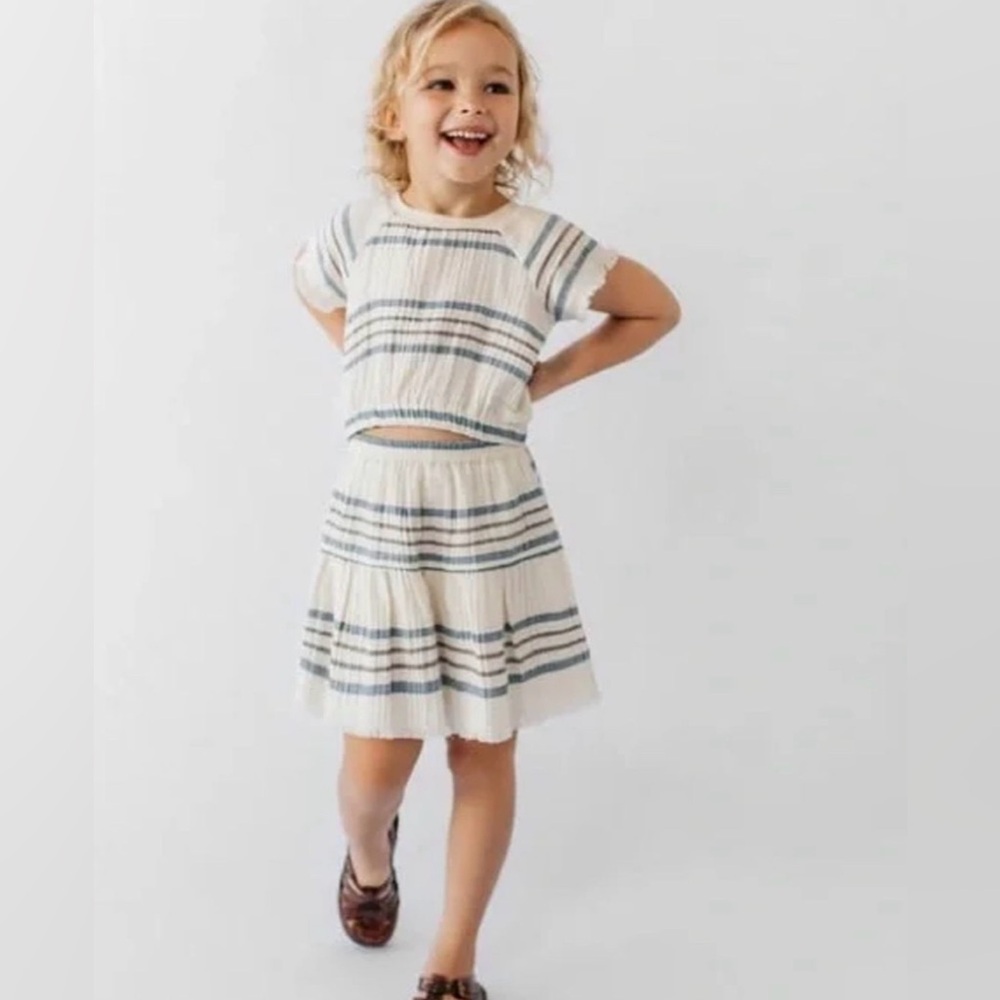 $36 ADD ON Zara girls skirt set muslin stripe cotton on Abercrombie rylee + cru
